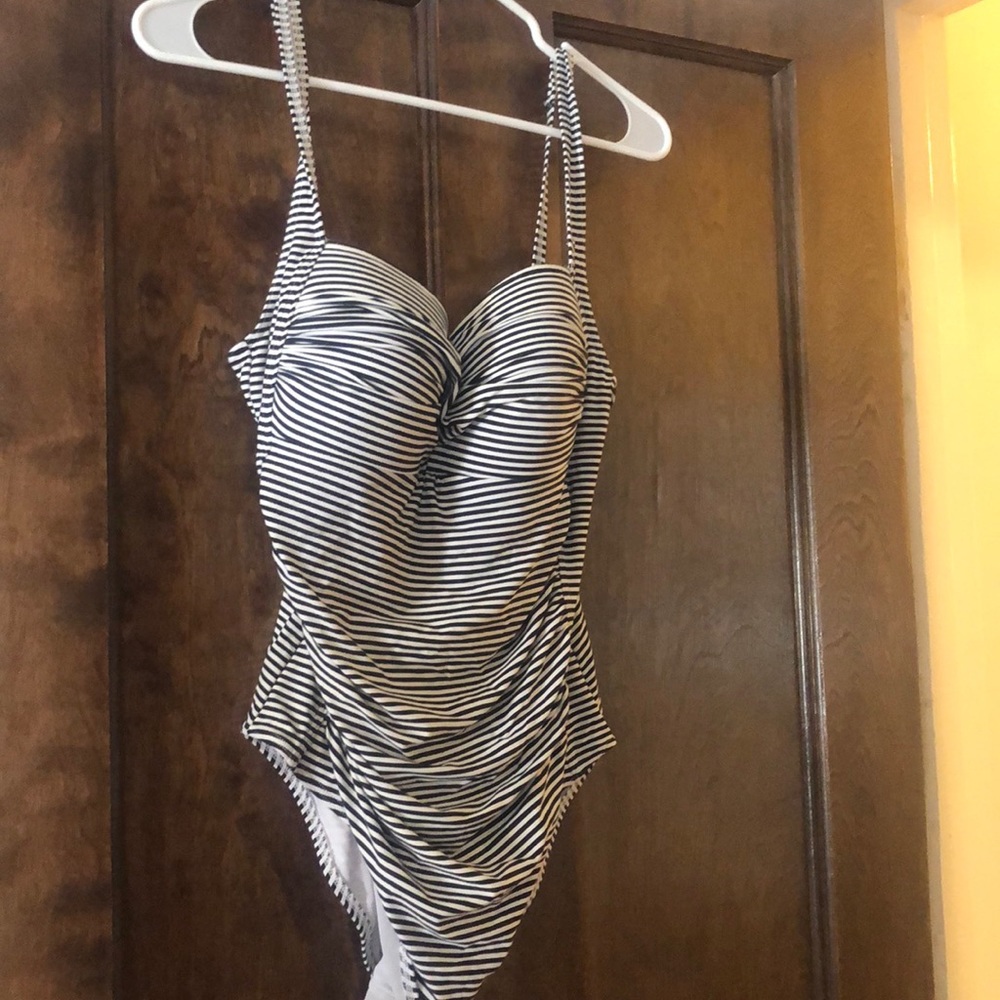 Black and white one piece swimsuit